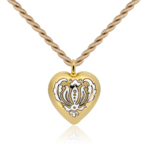 Aranyozott Barokk Szív medál
