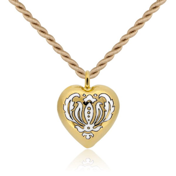 Aranyozott Barokk Szív medál