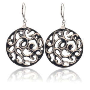 Aero Fekete&Platina Finomporcelán Fülbevaló (40mm) Aero Fekete&Platina Finomporcelán Fülbevaló (40mm)