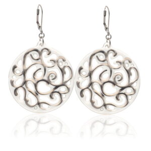 Aero Fehér&Platina Finomporcelán Fülbevaló (40 mm) Aero Fehér&Platina Finomporcelán Fülbevaló (40 mm)