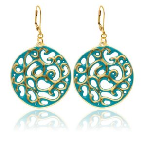 Aero Mentazöld&Arany finomporcelán Fülbevaló (40mm) Aero Mentazöld&Arany finomporcelán Fülbevaló (40mm)