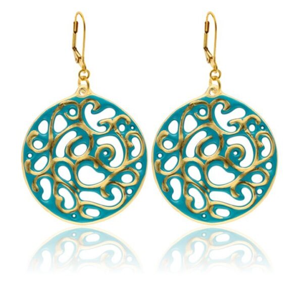 Aero Mentazöld&Arany finomporcelán Fülbevaló (40mm) Aero Mentazöld&Arany finomporcelán Fülbevaló (40mm)