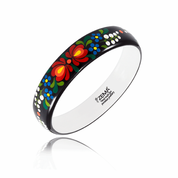 Tradicionális Fekete Matyó Finomporcelán Karperec Tradicionális Fekete Matyó Finomporcelán Karperec