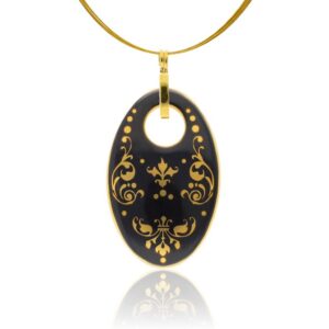 Barokk Fekete&Arany Ovál Medál Barokk Fekete&Arany Ovál Medál