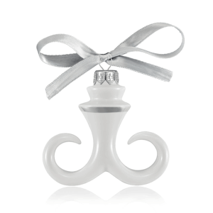 PTP_0796E_720 Jemná porcelánová platinovaná ozdoba na vianočný stromček "Snehové fúzy".