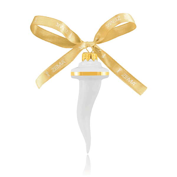 Jemná porcelánová pozlátená ozdoba na vianočný stromček Icecle