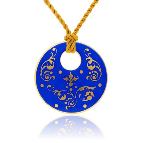 Barokk Kék Finomporcelán Medál