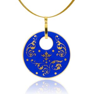 Barokk Kék Finomporcelán Medál